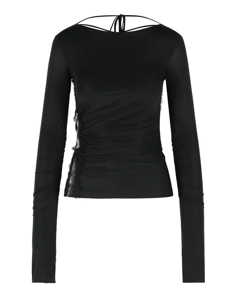 Blumarine Rundhalspullover - Schwarz Schwarz