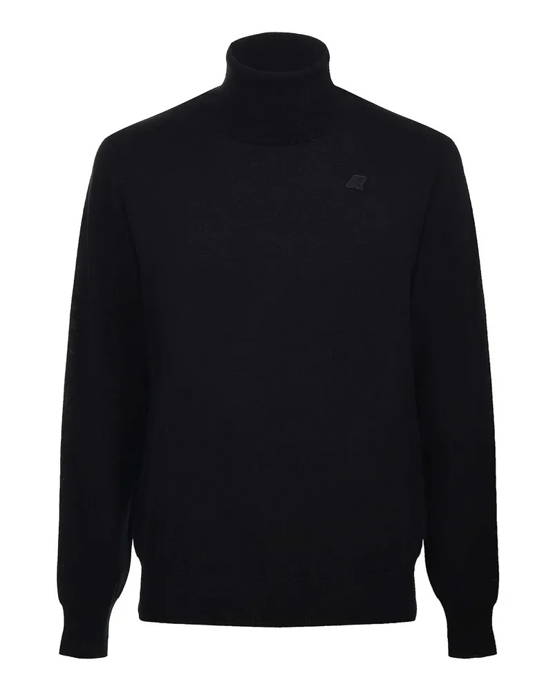 K-Way Rollkragenpullover - Schwarz Schwarz