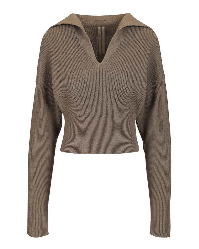 Rick Owens Rundhalspullover - Beige Beige
