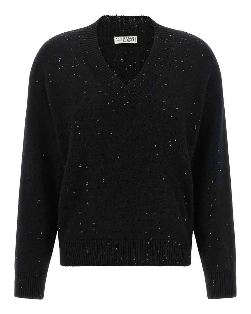 Brunello Cucinelli Rundhalspullover - Schwarz Schwarz
