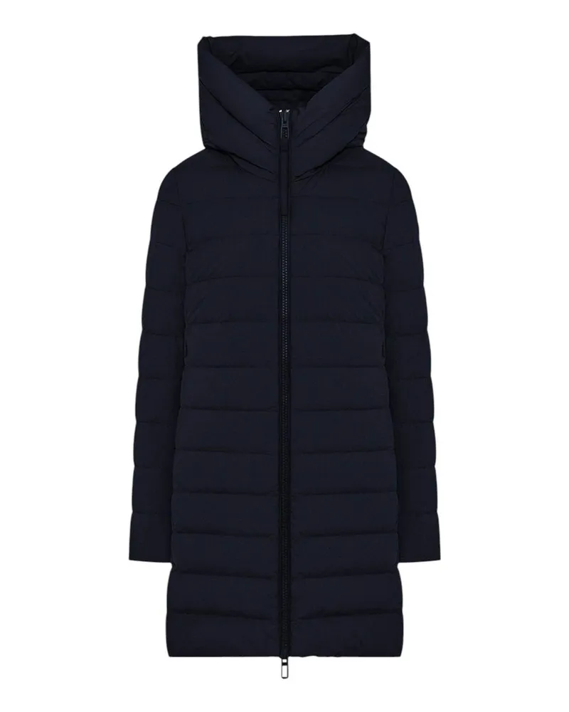 DUNO Knielanger Mantel - Blau Blau