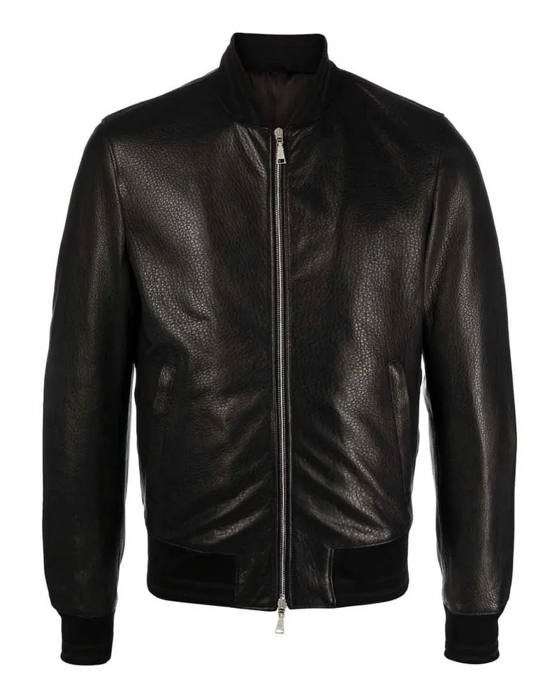 Tagliatore Lederjacke - Schwarz Schwarz