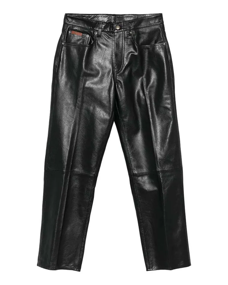 Calvin Klein Lederhose - Schwarz Schwarz