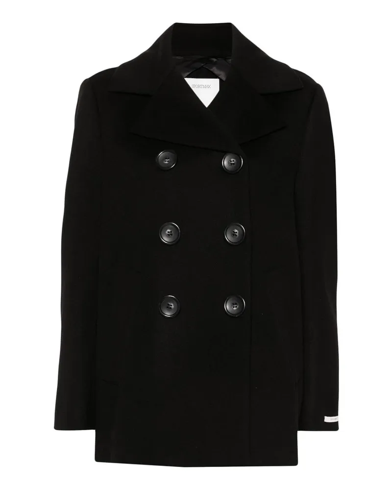 SPORTMAX Kurzer Mantel - Schwarz Schwarz
