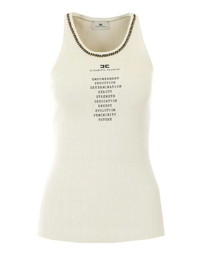 Elisabetta Franchi Top - Weiß Weiß