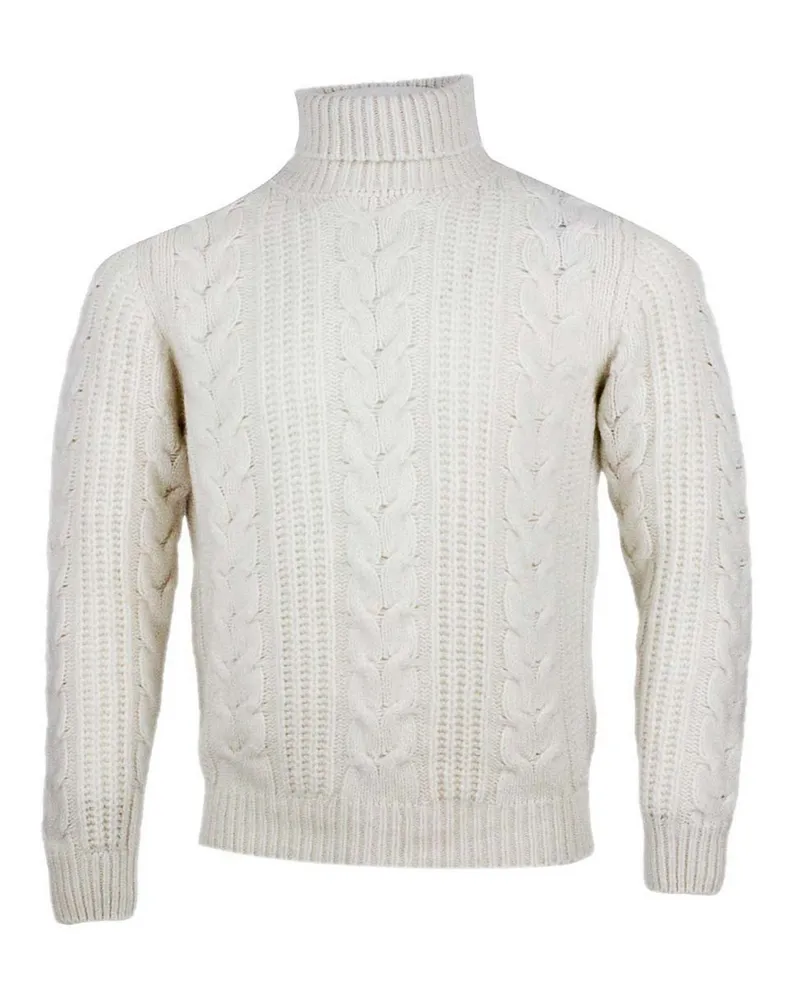 Eleventy Rundhalspullover - Weiß Weiß