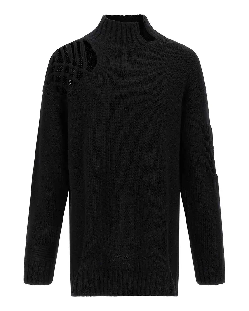 Yohji Yamamoto Cardigan - Schwarz Schwarz