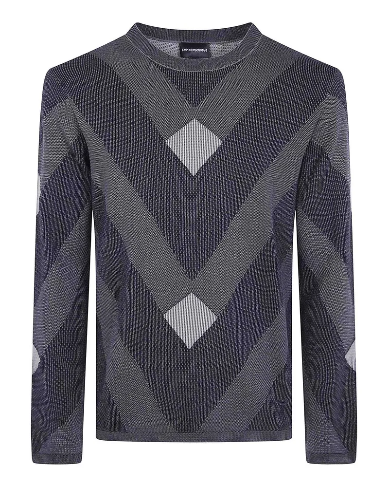 Emporio Armani Rundhalspullover - Blau Blau