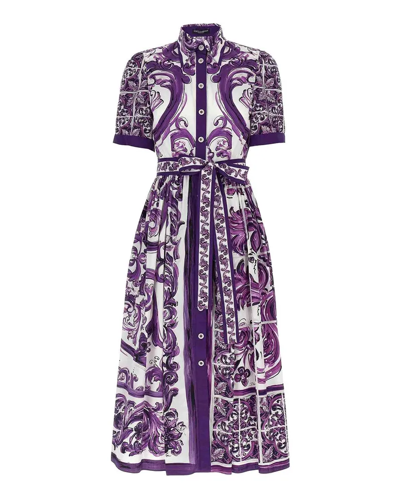 Dolce & Gabbana Knielanges Kleid - Lila Lila