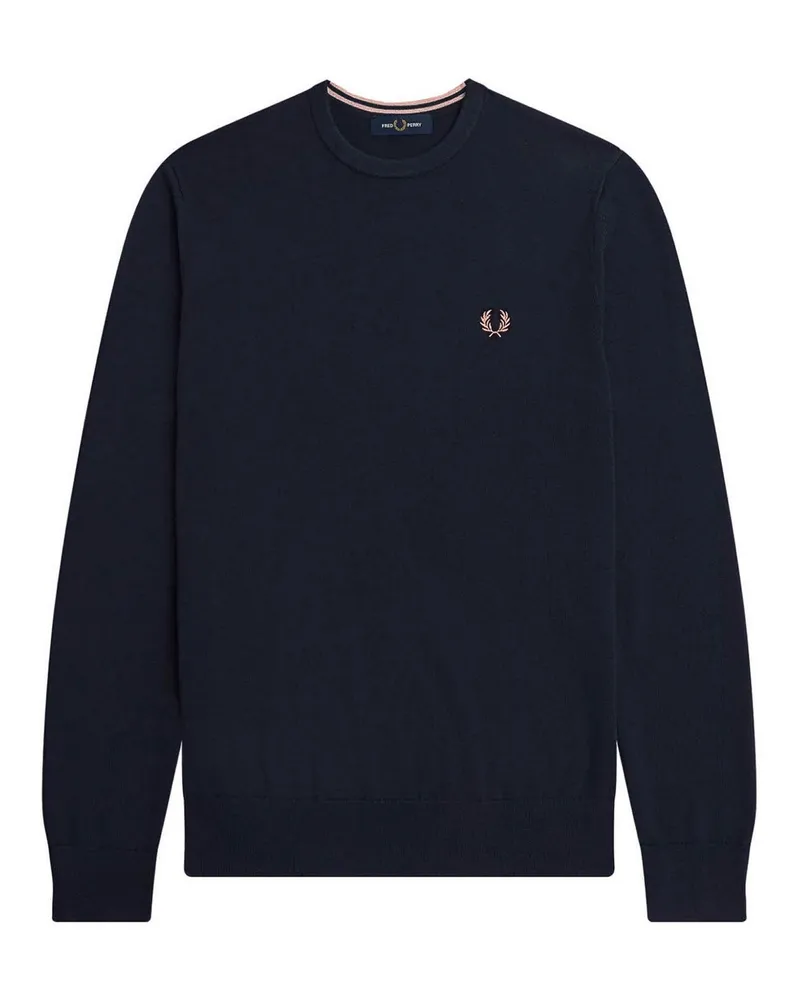 Fred Perry Rundhalspullover - Blau Blau