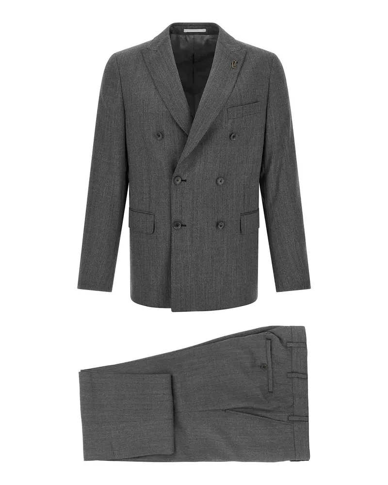 Pal Zileri Knielanges Kleid - Grau Grau