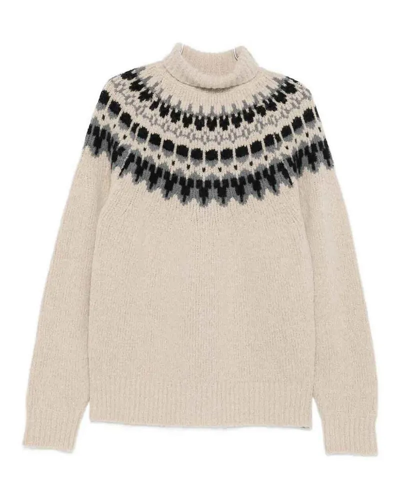 BARENA Rundhalspullover - Creme Creme