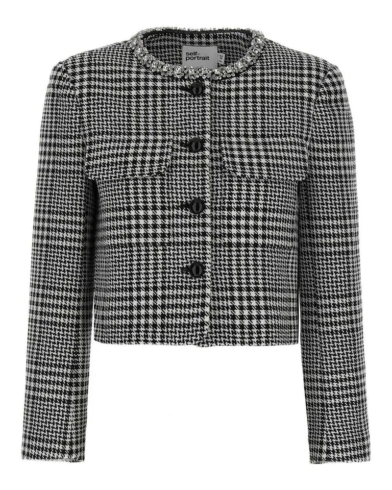 Self-Portrait Blazer - Weiß Weiß