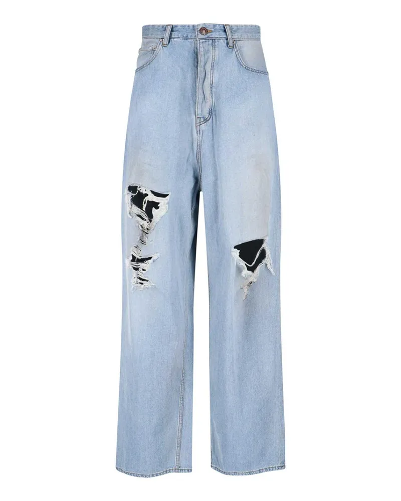 Balenciaga Straight Leg Jeans - Blau Blau