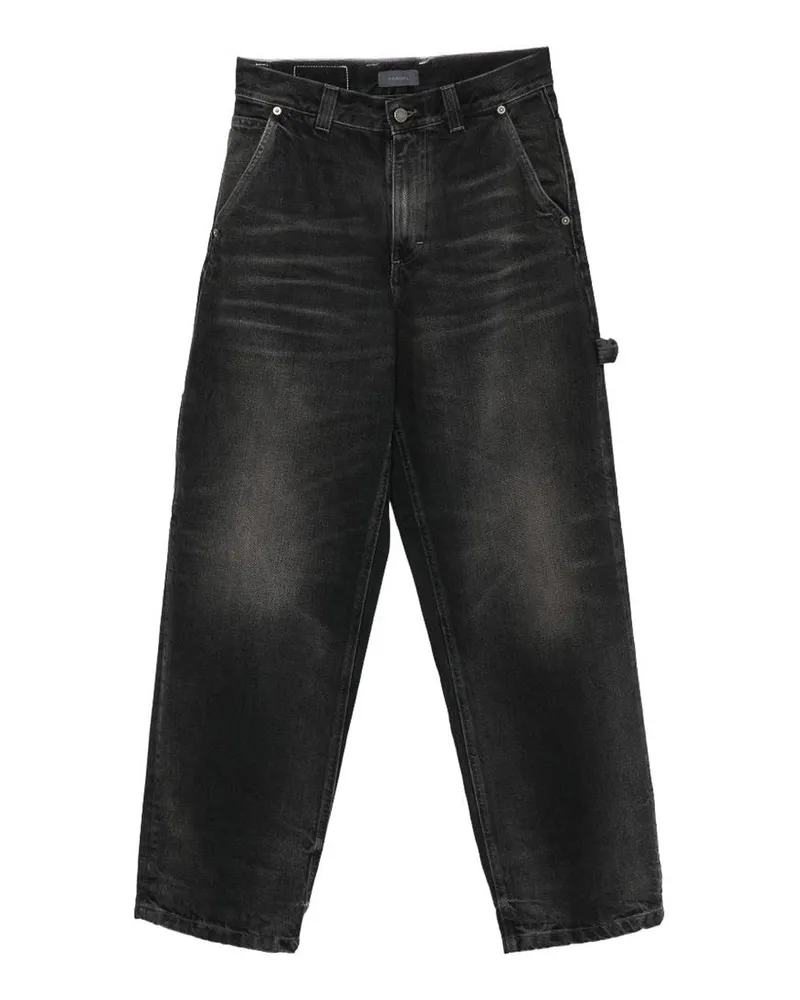 Haikure Straight Leg Jeans - Schwarz Schwarz