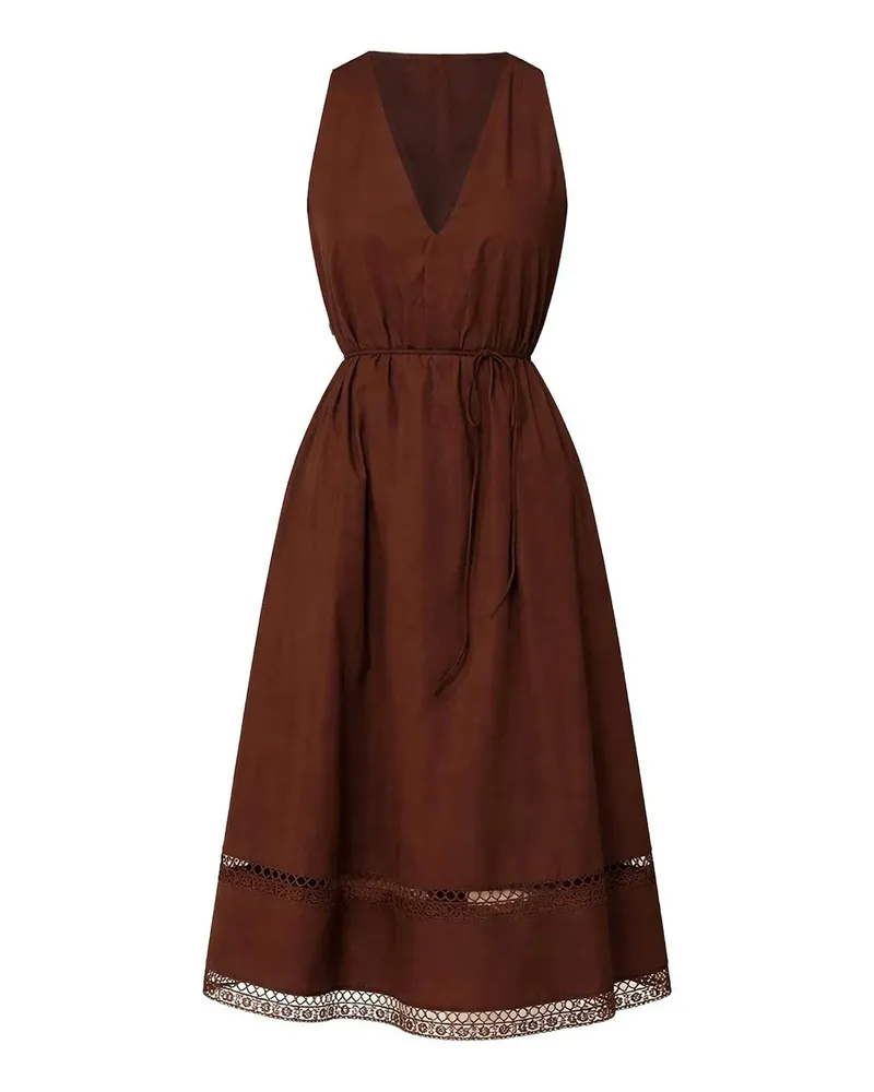 Twin-Set Knielanges Kleid - Camel Camel