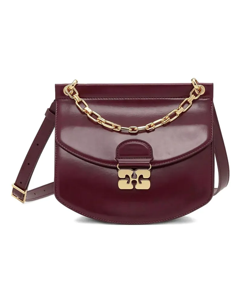 Ganni Shopper - Dunkelrot Dunkelrot