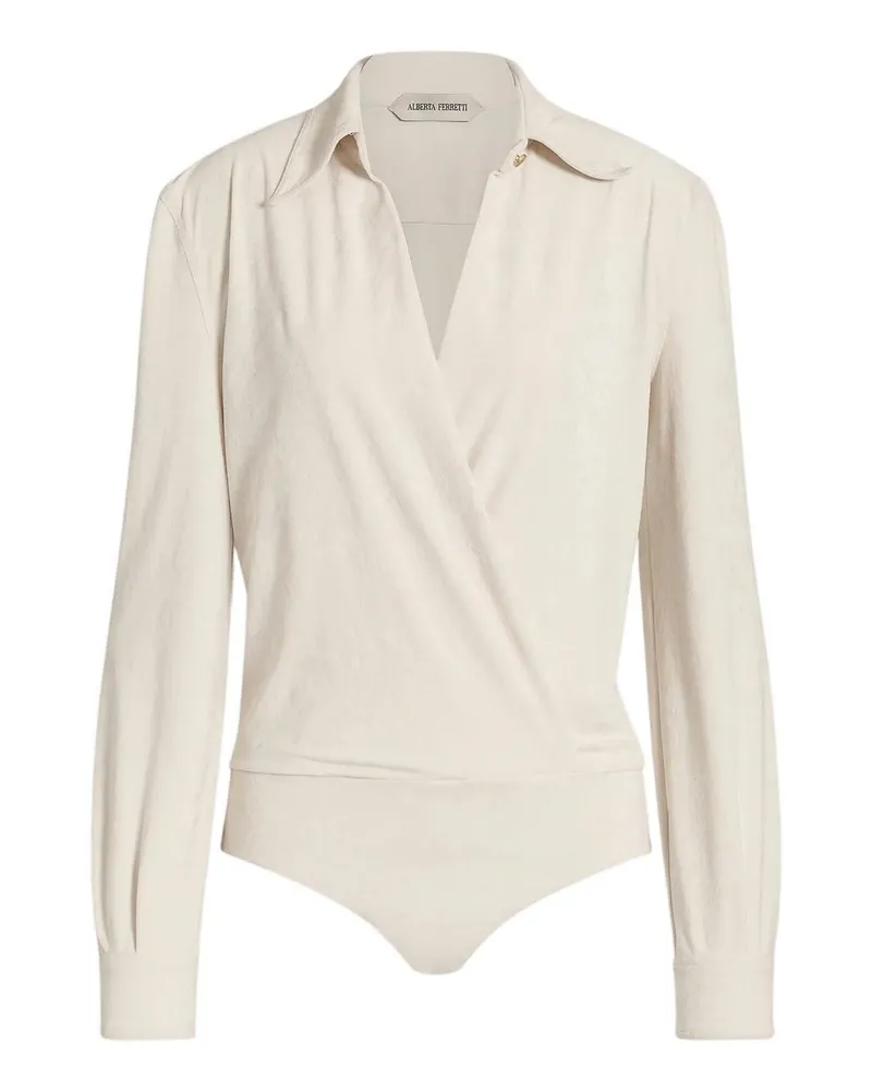 Alberta Ferretti V-Pullover - Creme Creme