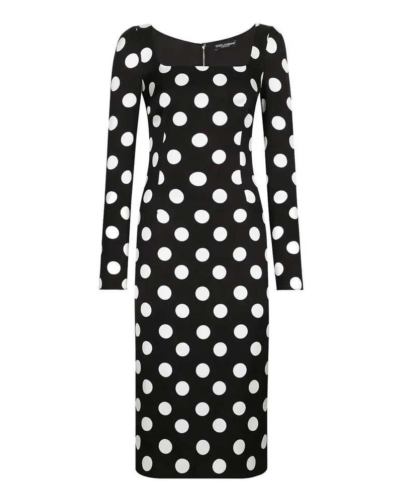 Dolce & Gabbana Knielanges Kleid - Schwarz Schwarz