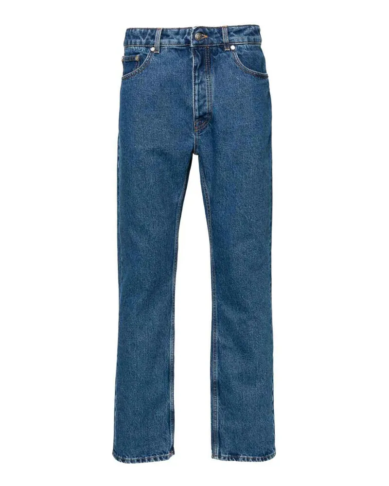 Palm Angels Straight Leg Jeans Helles