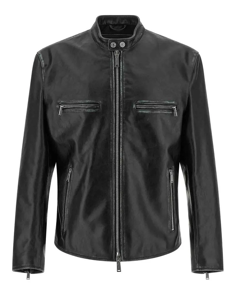 Dsquared2 Lederjacke - Schwarz Schwarz