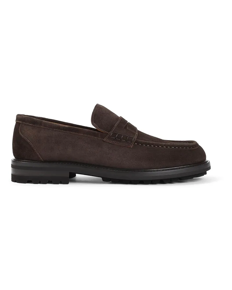 Kiton Mokassins - Dunkelbraun Dunkelbraun