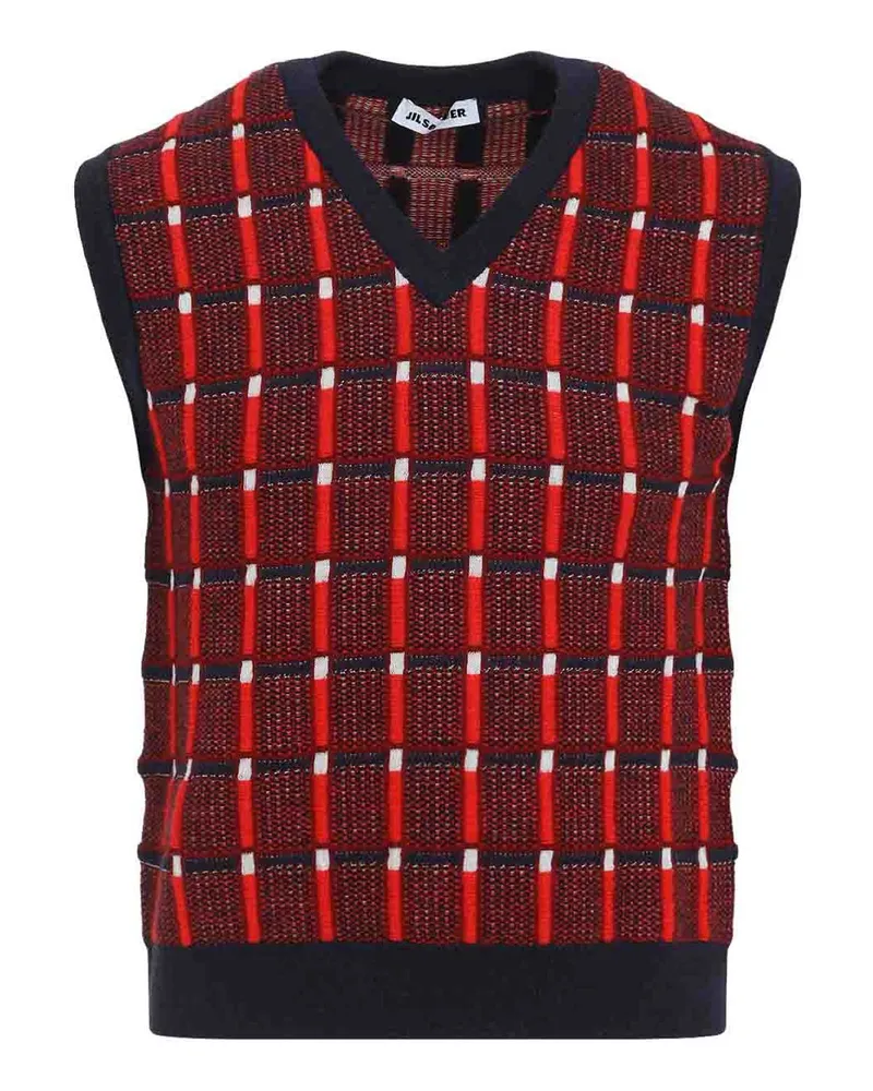 Jil Sander Weste - Rot Rot