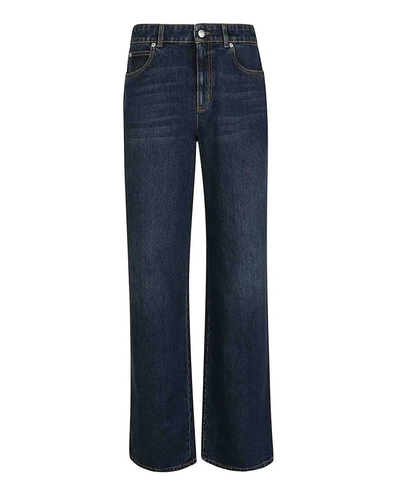 Alexander McQueen Straight Leg Jeans - Blau Blau