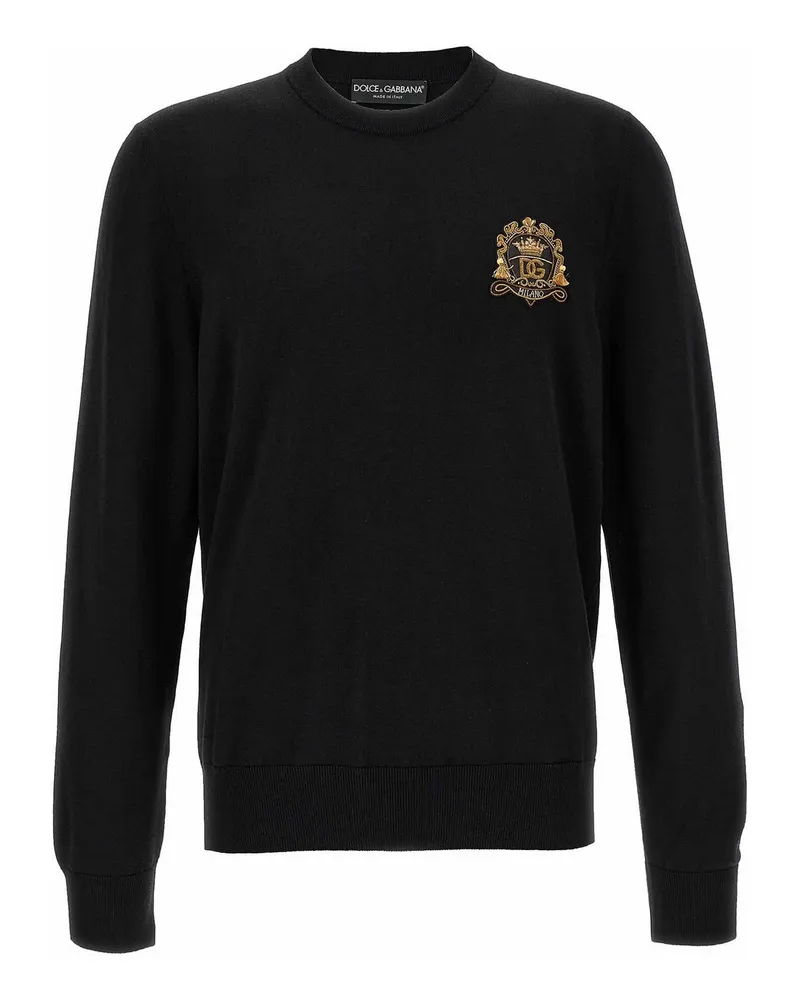 Dolce & Gabbana Rundhalspullover - Schwarz Schwarz