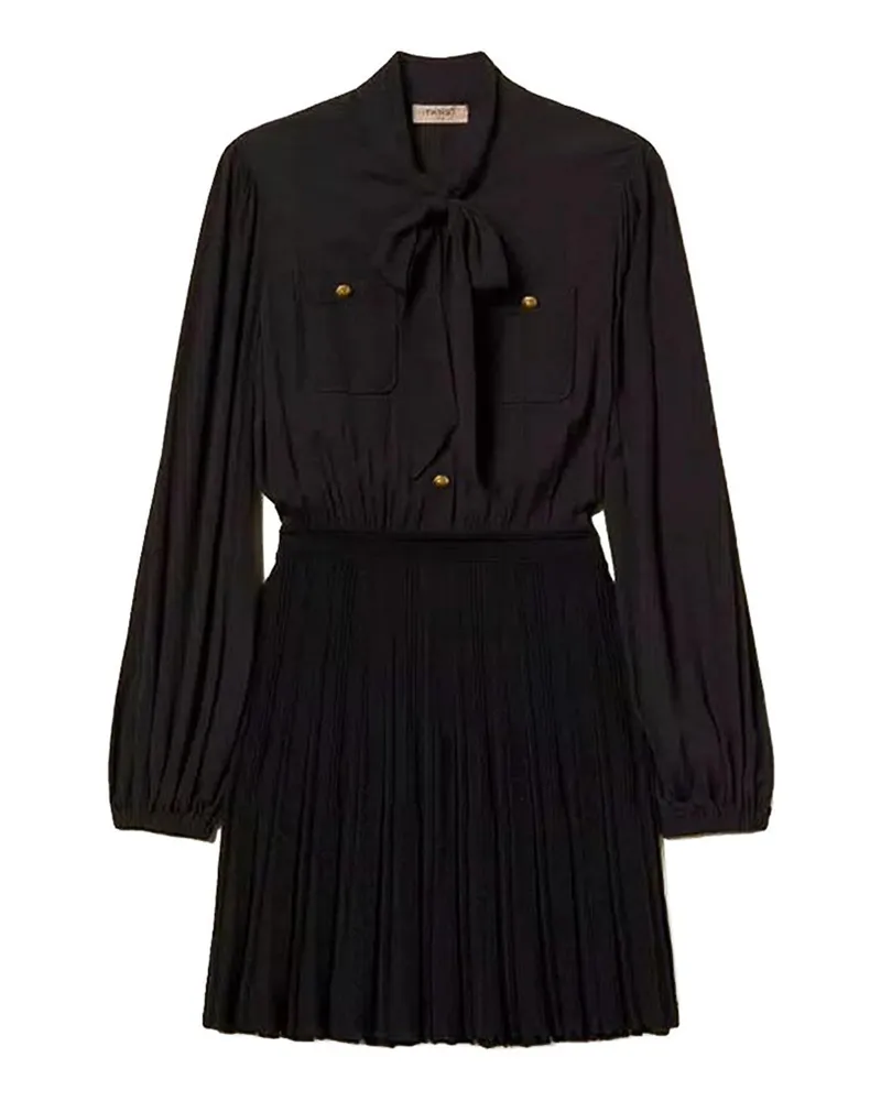 Twin-Set Kurzes Kleid - Schwarz Schwarz