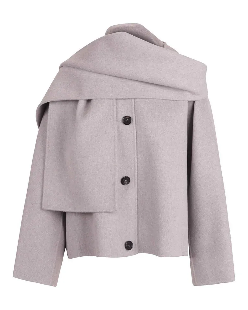 Max Mara Langer Mantel - Grau Grau