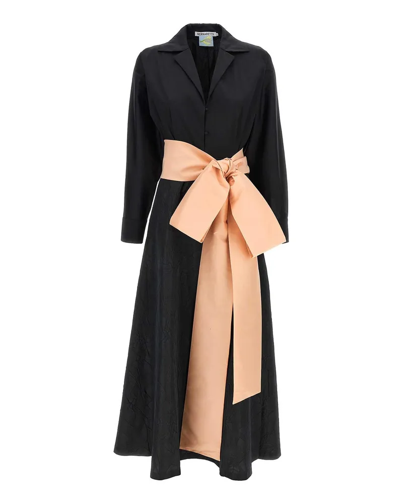 BERNADETTE Knielanges Kleid - Schwarz Schwarz