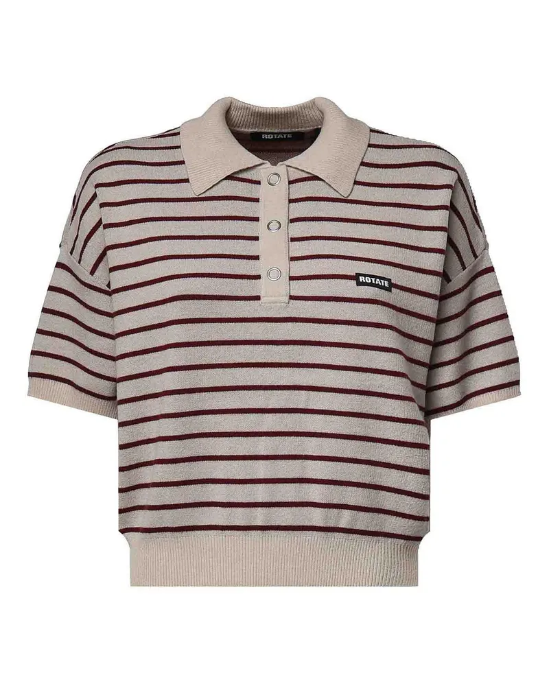 ROTATE Birger Christensen Poloshirt - Taupe Taupe