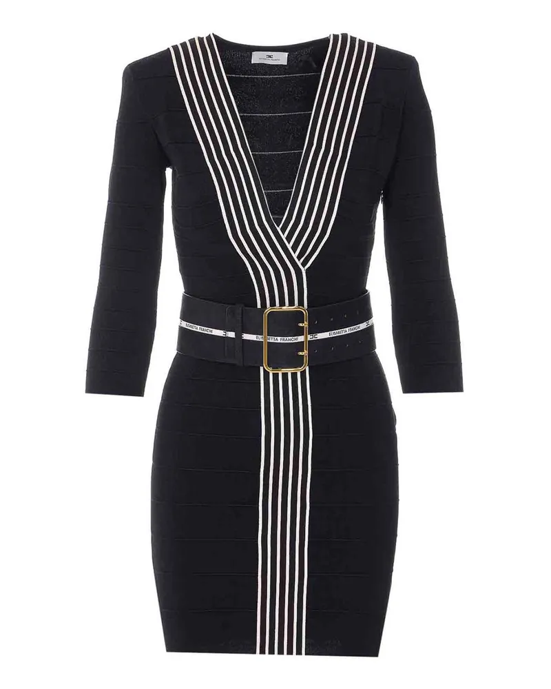 Elisabetta Franchi Knielanges Kleid - Schwarz Schwarz