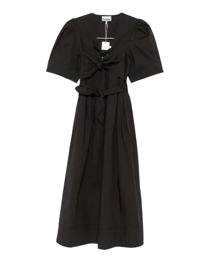 Ganni Knielanges Kleid - Schwarz Schwarz