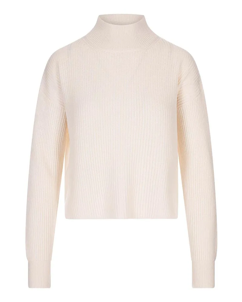 Max Mara Rundhalspullover - Weiß Weiß