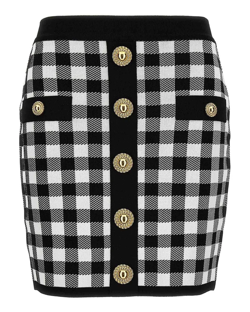 Balmain Midirock - Weiß Schwarz