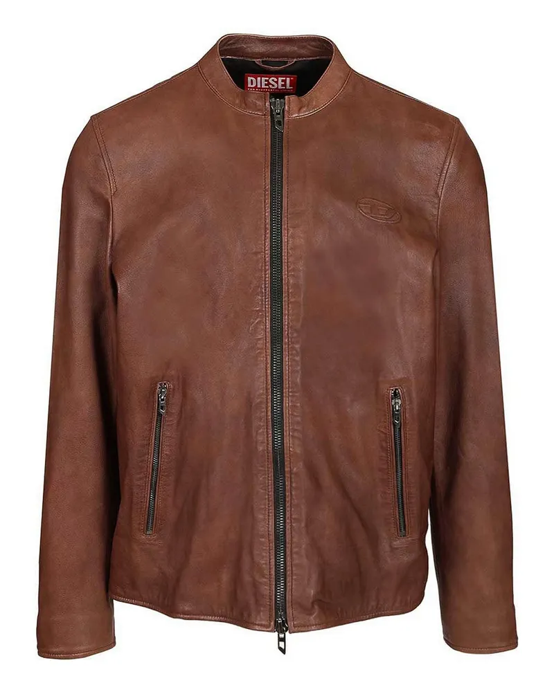 Diesel Lederjacke - Braun Braun