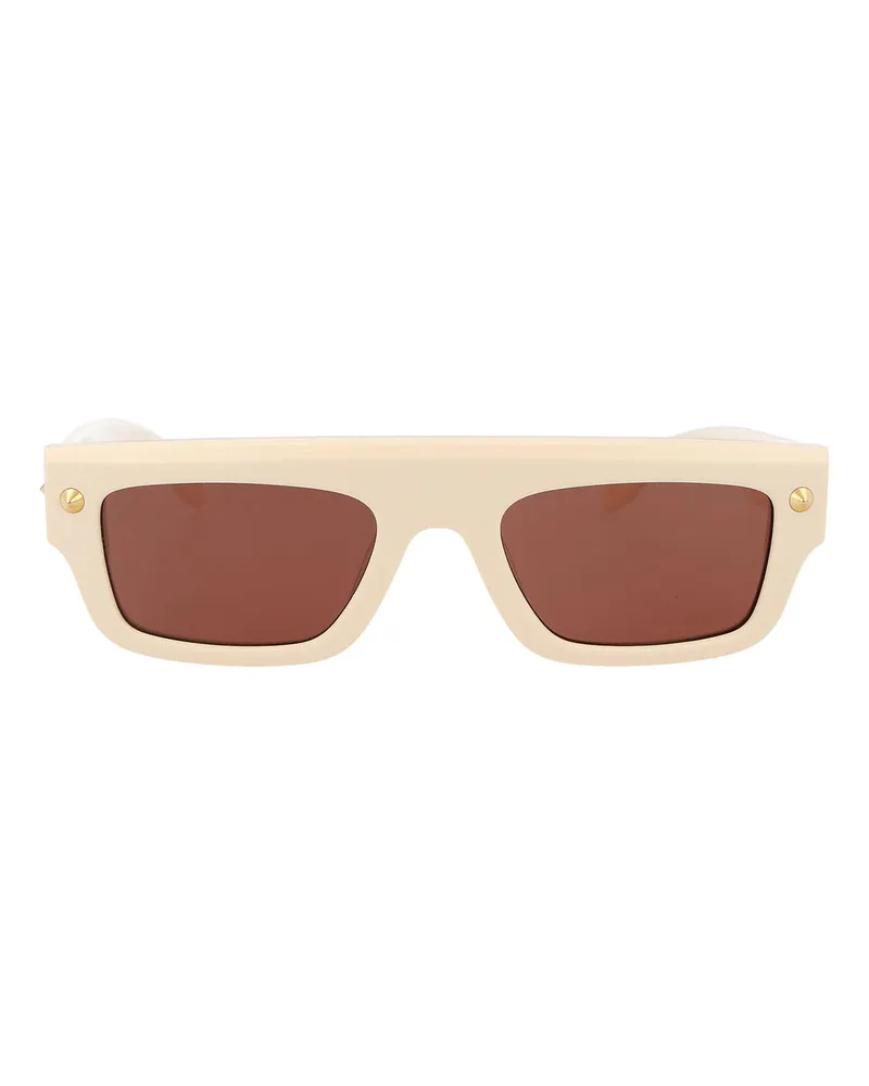Alexander McQueen Sonnenbrille - Weiß Weiß