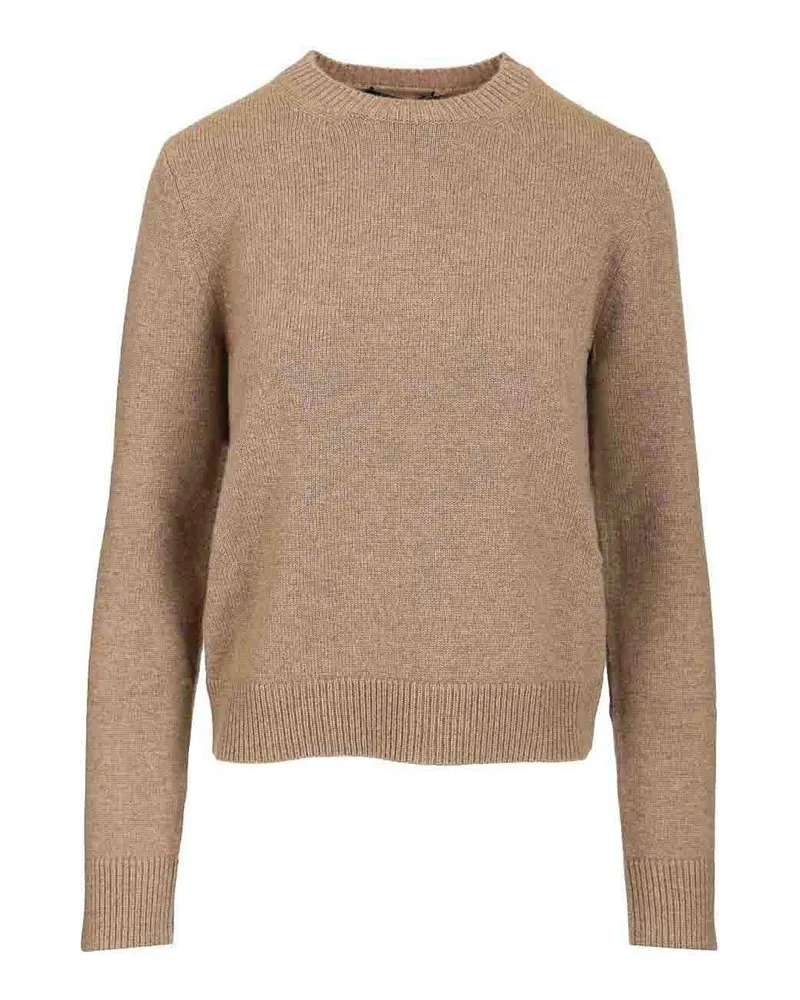 Max Mara Rundhalspullover - Beige Beige