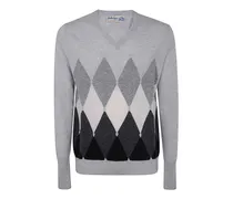 V-Pullover - Grau