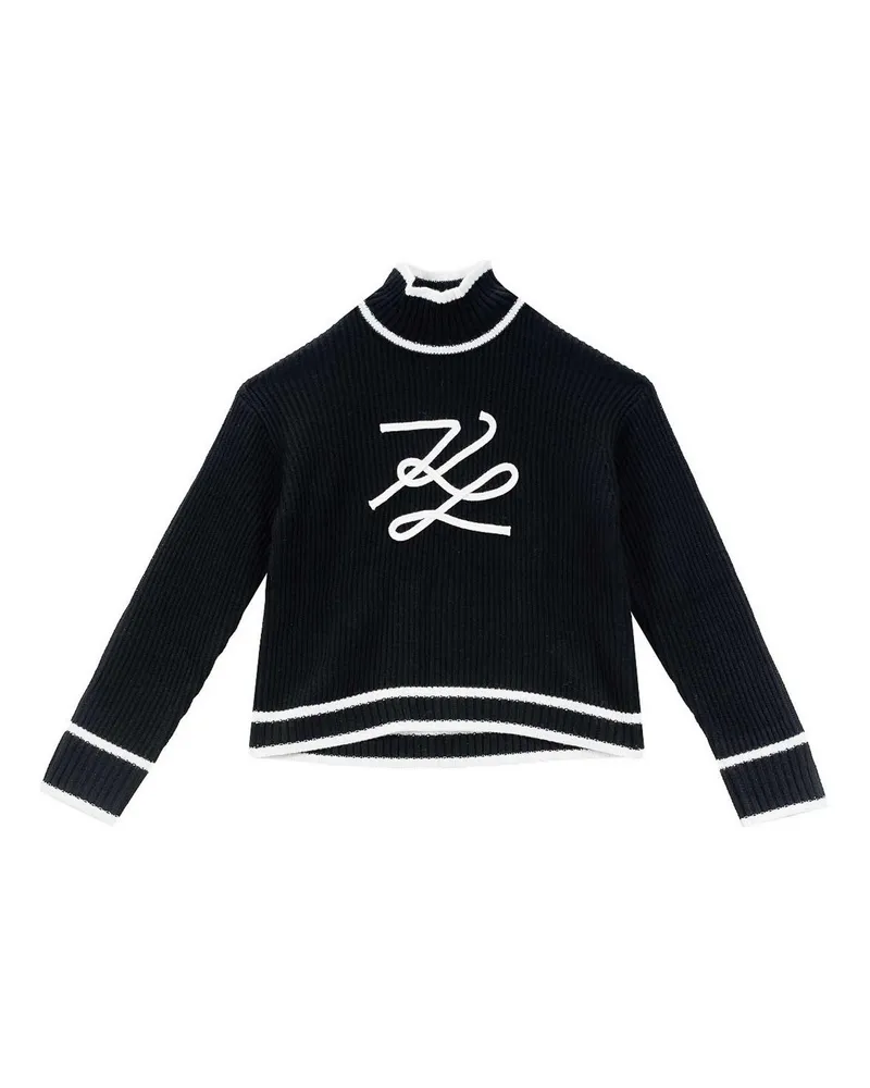 Karl Lagerfeld Rundhalspullover - Schwarz Schwarz