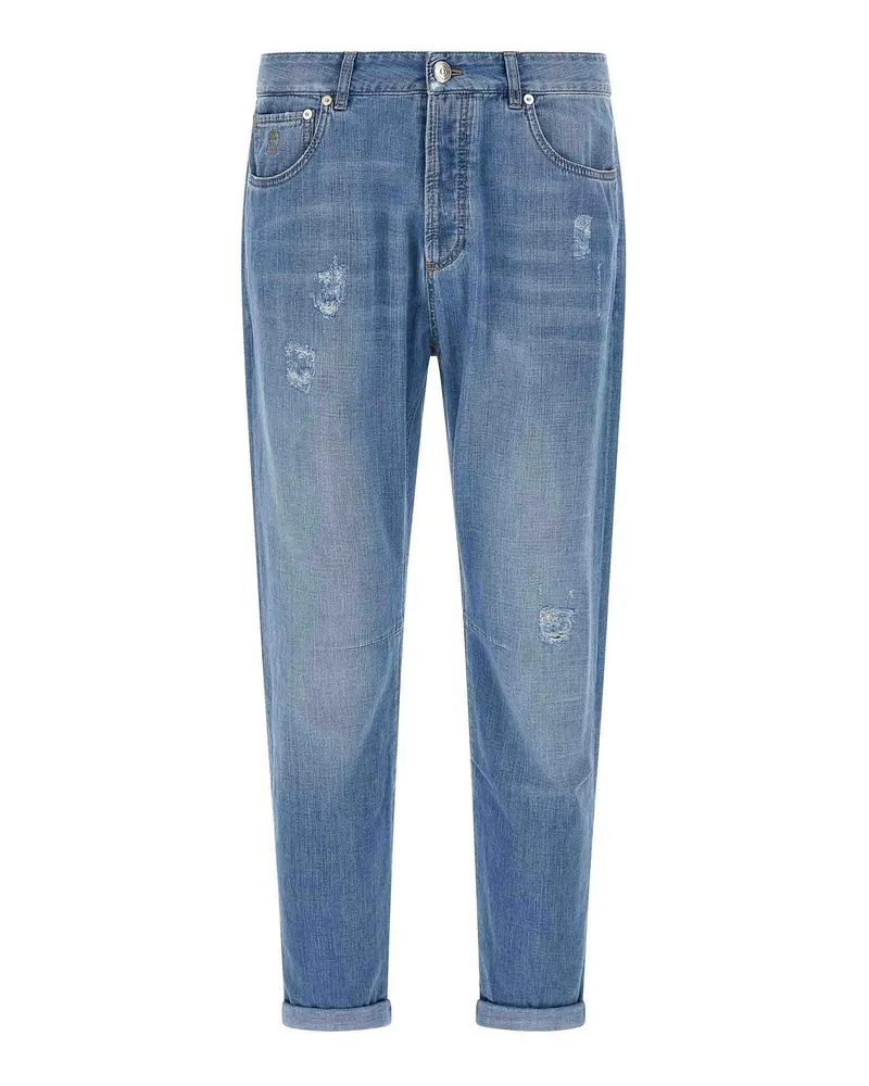 Brunello Cucinelli Straight Leg Jeans - Hellblau Hellblau