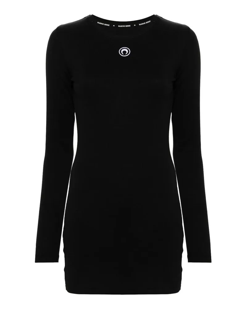 Marine Serre Kurzes Kleid - Schwarz Schwarz