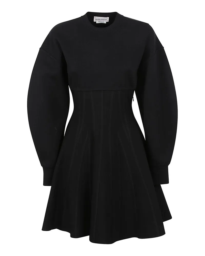 Alexander McQueen Kurzes Kleid - Schwarz Schwarz