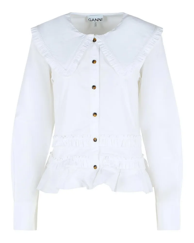 Ganni Hemd - Weiß Weiß