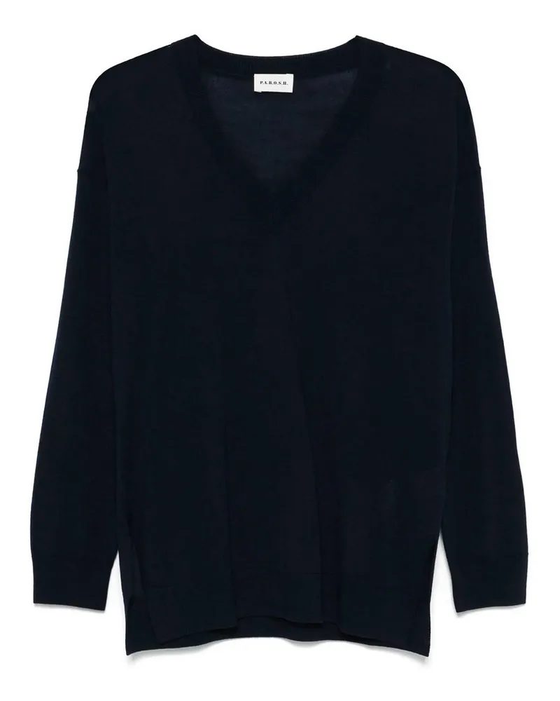 P.A.R.O.S.H. P. A.R. O.S. H. Rundhalspullover - Blau Blau