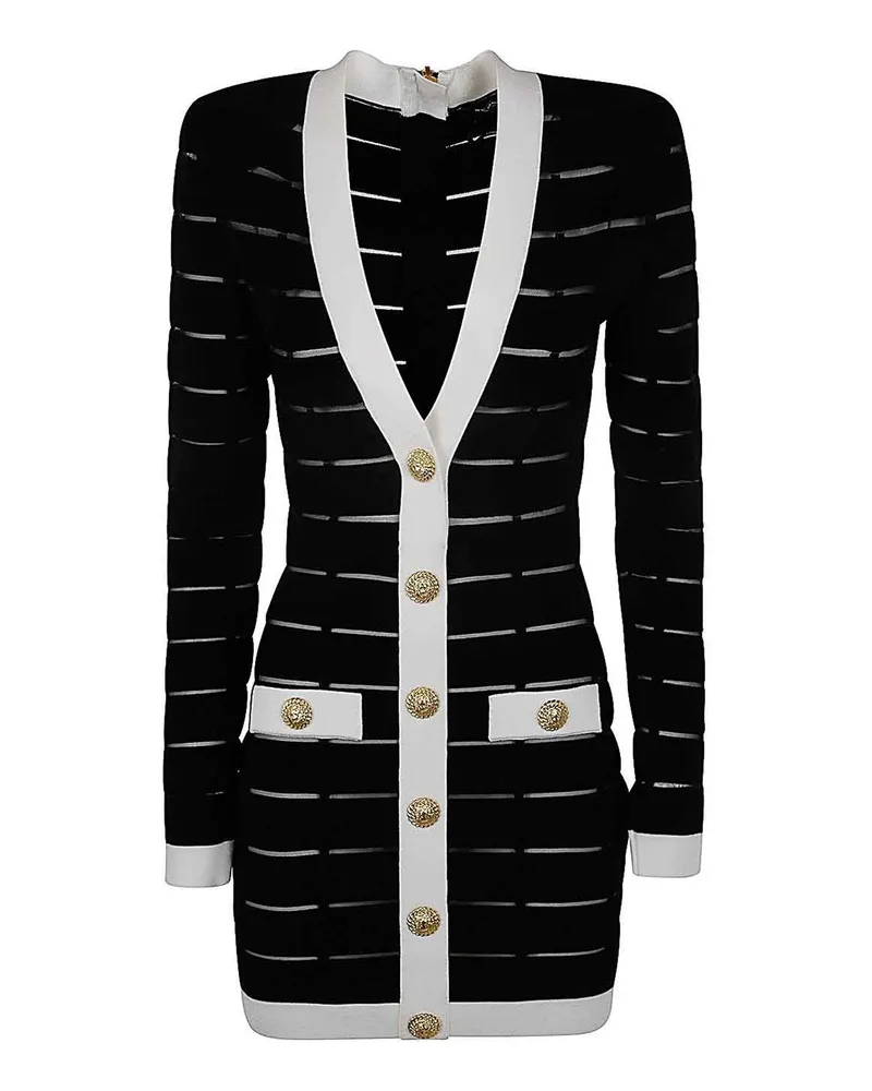 Balmain Kurzes Kleid - Schwarz Schwarz