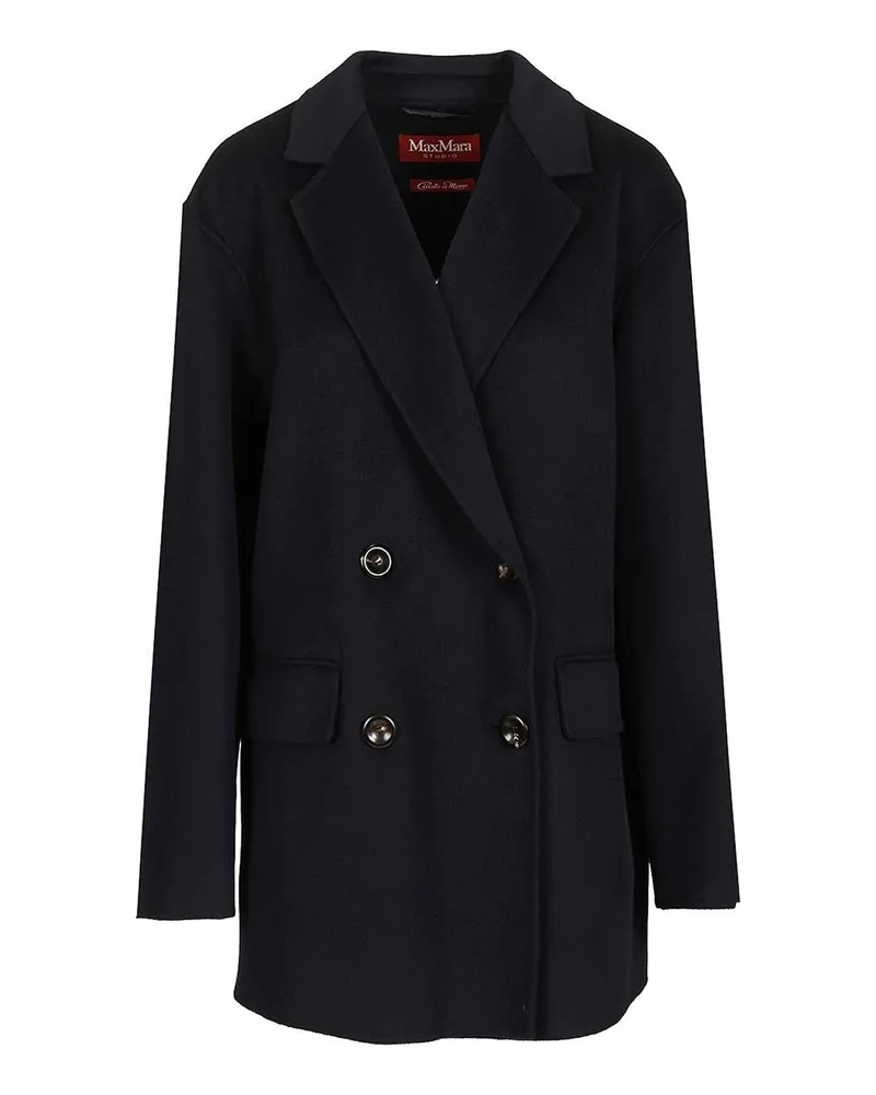 Max Mara Kurzer Mantel - Blau Blau