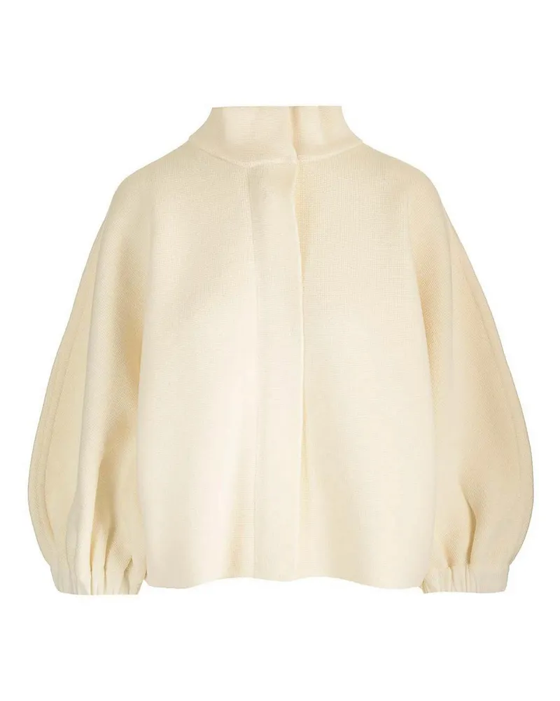 Max Mara Rundhalspullover - Weiß Weiß